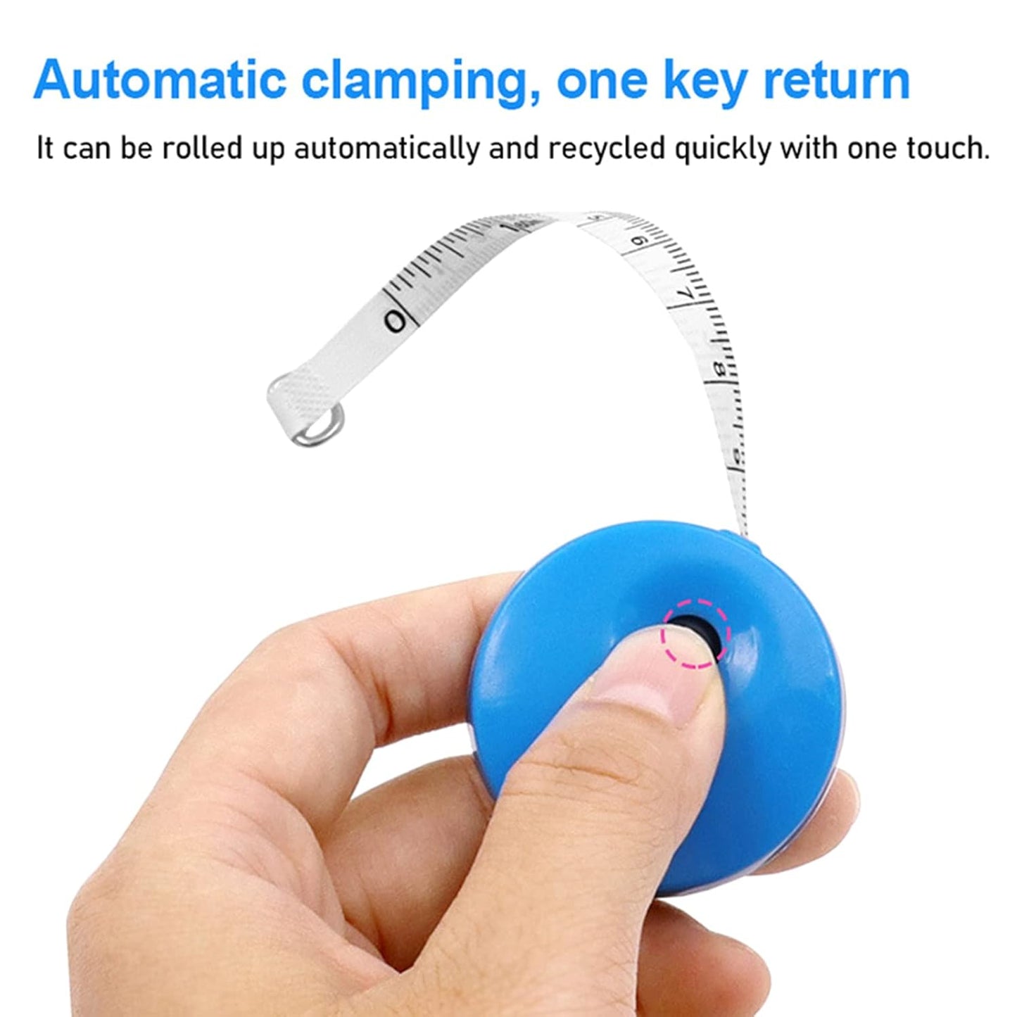 4 Pack Double-Sided Measuring Tape 60 Inch 1.5m Retractable Soft Portable with Keychain for Tailors and V1258-DP02-BOL-365