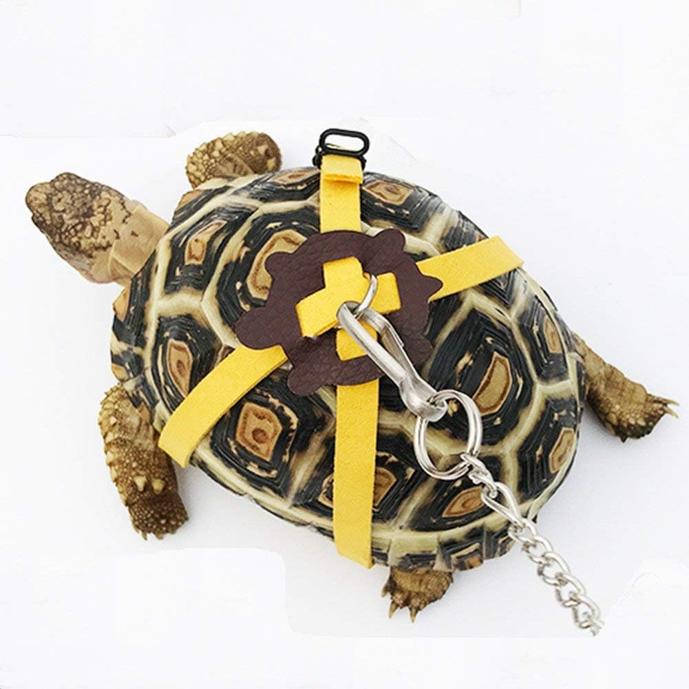 Yellow Turtle Harness Medium Size No Bell with Walking and Chest Straps Turtle Accessories for Turtles and V1258-DP02-BOL-366