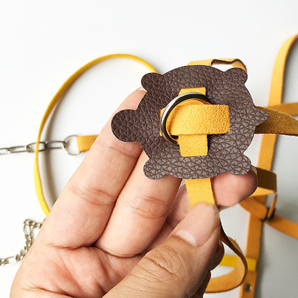 Yellow Turtle Harness Medium Size No Bell with Walking and Chest Straps Turtle Accessories for Turtles and V1258-DP02-BOL-366