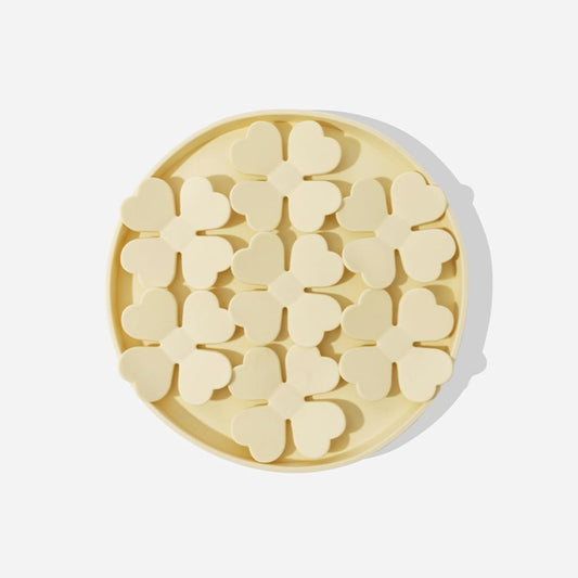 Slow Feeder Bowl for Cats and Dogs Yellow Anti-Choking Educational Pet Toy BPA-Free Silicone Bowl for Fast V1258-DP02-BOL-374