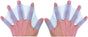 Silicone Swim Fins - Blue - 1 Pair - Ideal for Snorkeling - Comfortable Silicone Swimming Equipment V1258-DP02-BOL-375
