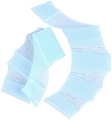 Silicone Swim Fins - Blue - 1 Pair - Ideal for Snorkeling - Comfortable Silicone Swimming Equipment V1258-DP02-BOL-375