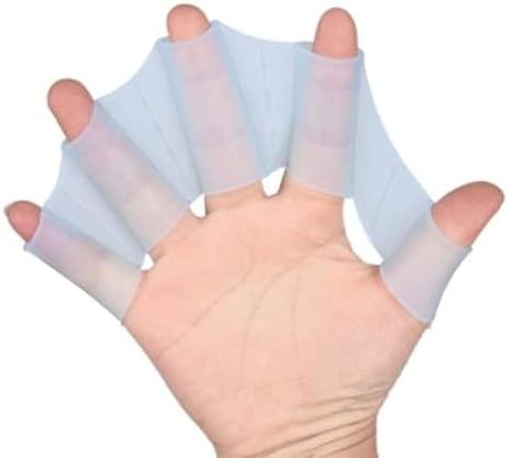 Silicone Swim Fins - Blue - 1 Pair - Ideal for Snorkeling - Comfortable Silicone Swimming Equipment V1258-DP02-BOL-375