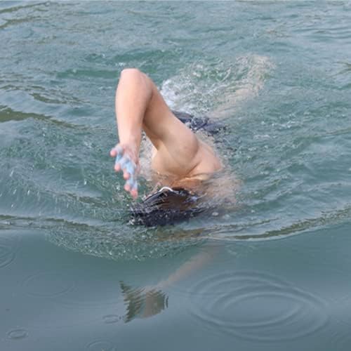 Silicone Swim Fins - Blue - 1 Pair - Ideal for Snorkeling - Comfortable Silicone Swimming Equipment V1258-DP02-BOL-375