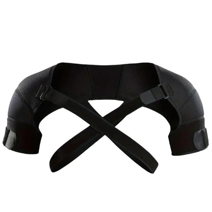 Adjustable Shoulder Support Brace - Black - Breathable Protective Shoulder Sleeve for Sleeping, Sports & V1258-DP02-BOL-376