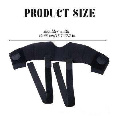 Adjustable Shoulder Support Brace - Black - Breathable Protective Shoulder Sleeve for Sleeping, Sports & V1258-DP02-BOL-376