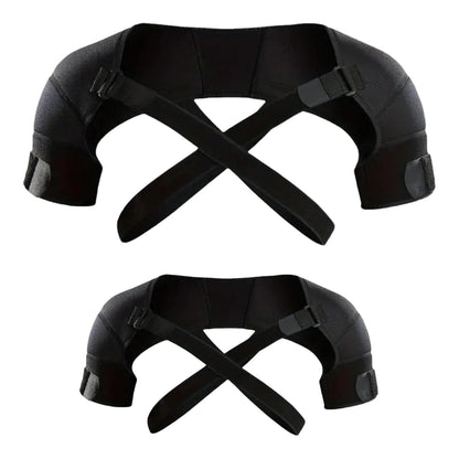 Adjustable Shoulder Support Brace - Black - Breathable Protective Shoulder Sleeve for Sleeping, Sports & V1258-DP02-BOL-376
