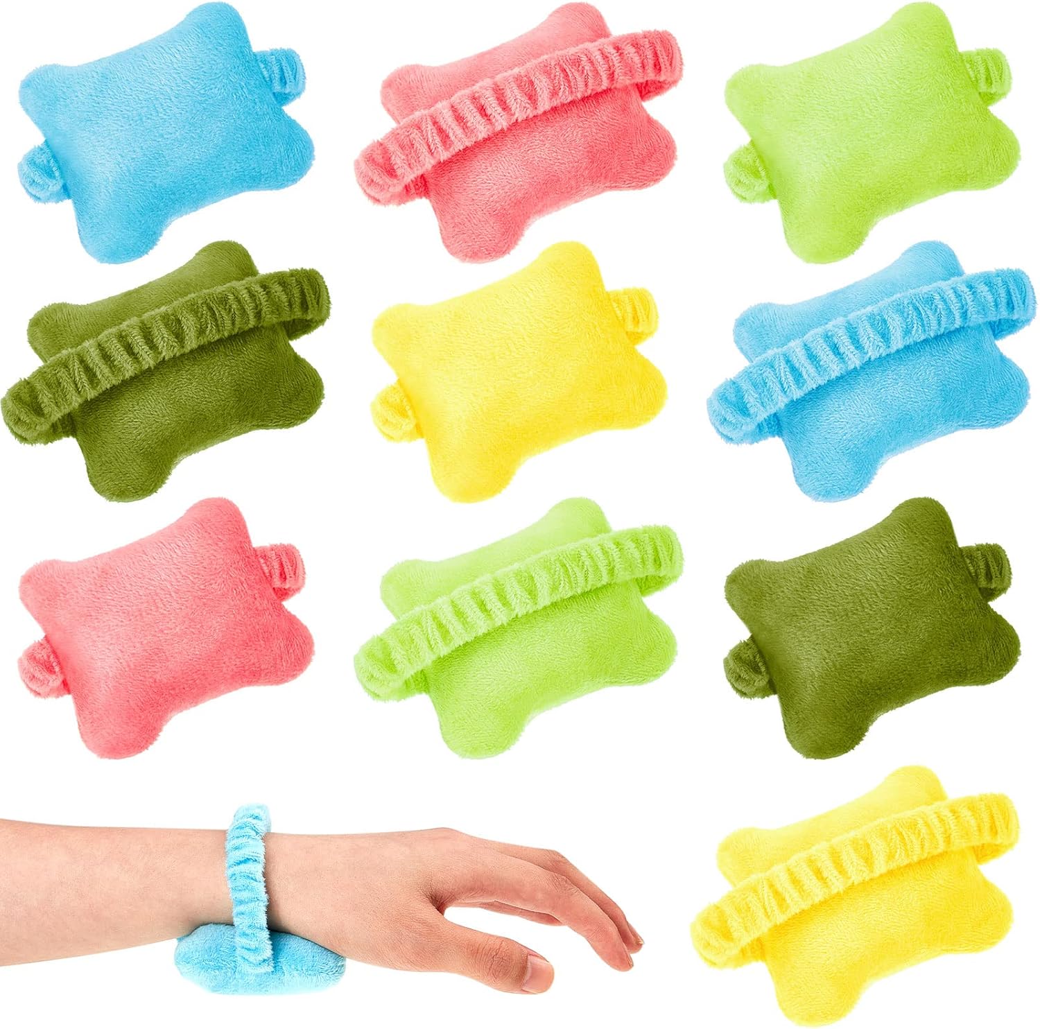 10-Pack Portable Ergonomic Wrist Rest for Typing Keyboard Computer Use Plush Material Curved Design V1258-DP02-BOL-379