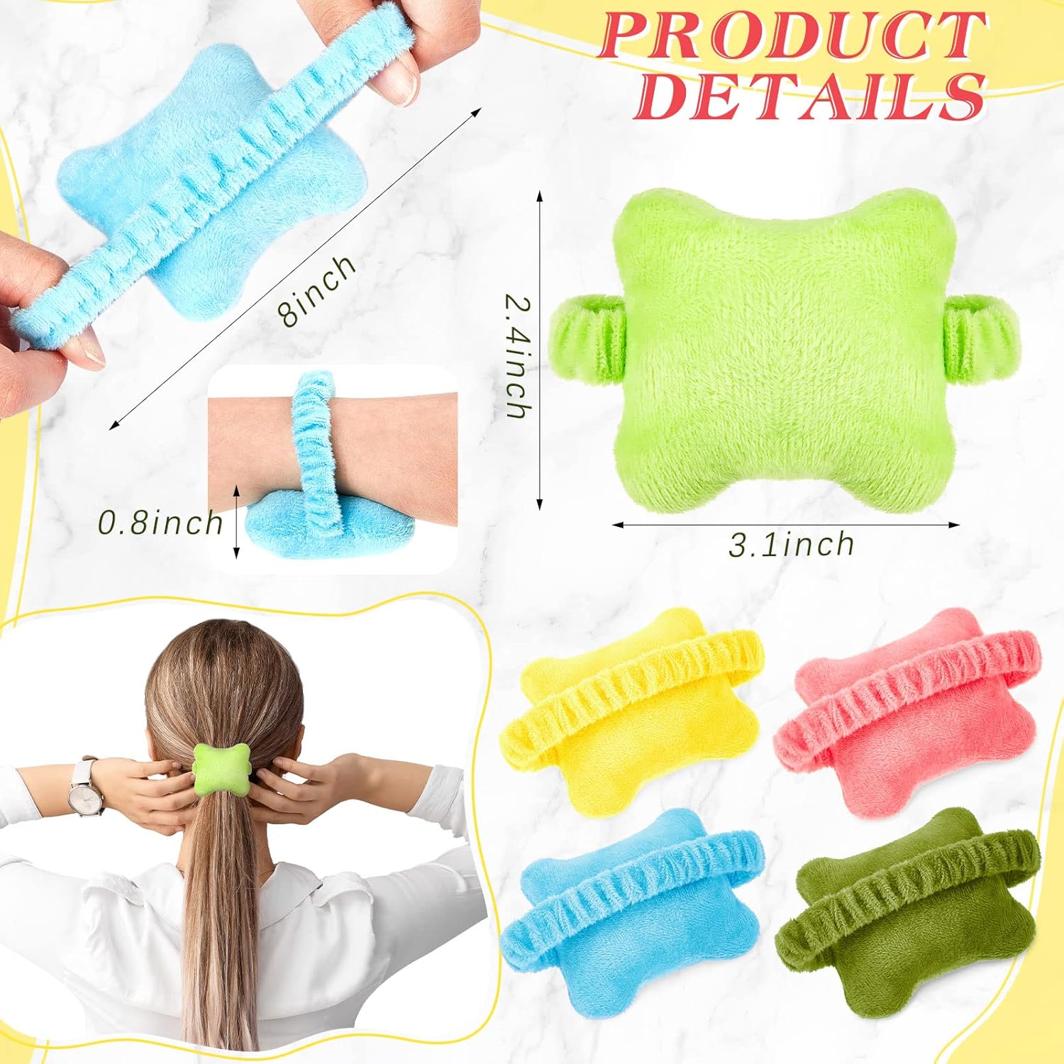 10-Pack Portable Ergonomic Wrist Rest for Typing Keyboard Computer Use Plush Material Curved Design V1258-DP02-BOL-379