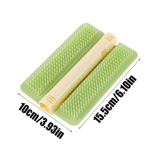 Cat Corner Brush Self-Adhesive - 1 Piece Green - Cat Massage Grooming Tool Wall Mounted Corner Hair Remover V1258-DP02-BOL-38
