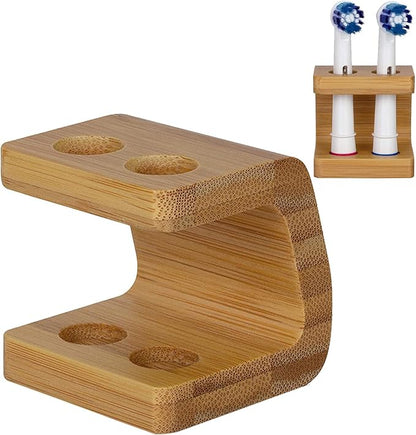 Bamboo Toothbrush Holder Organizer Set of 1 - Keep Bathroom Tidy & Hygienic - Stylish Sustainable Storage V1258-DP02-BOL-382
