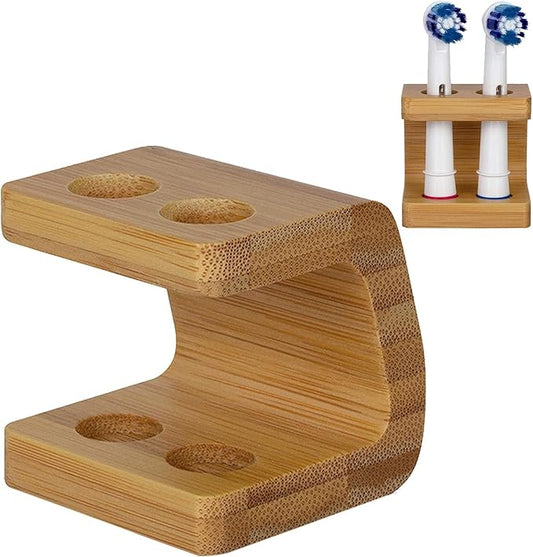Bamboo Toothbrush Holder Organizer Set of 1 - Keep Bathroom Tidy & Hygienic - Stylish Sustainable Storage V1258-DP02-BOL-382