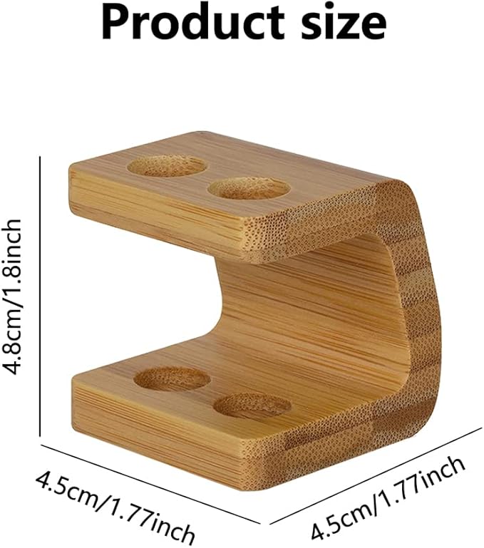 Bamboo Toothbrush Holder Organizer Set of 1 - Keep Bathroom Tidy & Hygienic - Stylish Sustainable Storage V1258-DP02-BOL-382