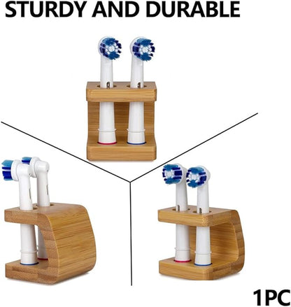 Bamboo Toothbrush Holder Organizer Set of 1 - Keep Bathroom Tidy & Hygienic - Stylish Sustainable Storage V1258-DP02-BOL-382