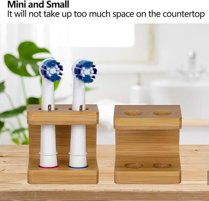 Bamboo Toothbrush Holder Organizer Set of 1 - Keep Bathroom Tidy & Hygienic - Stylish Sustainable Storage V1258-DP02-BOL-382