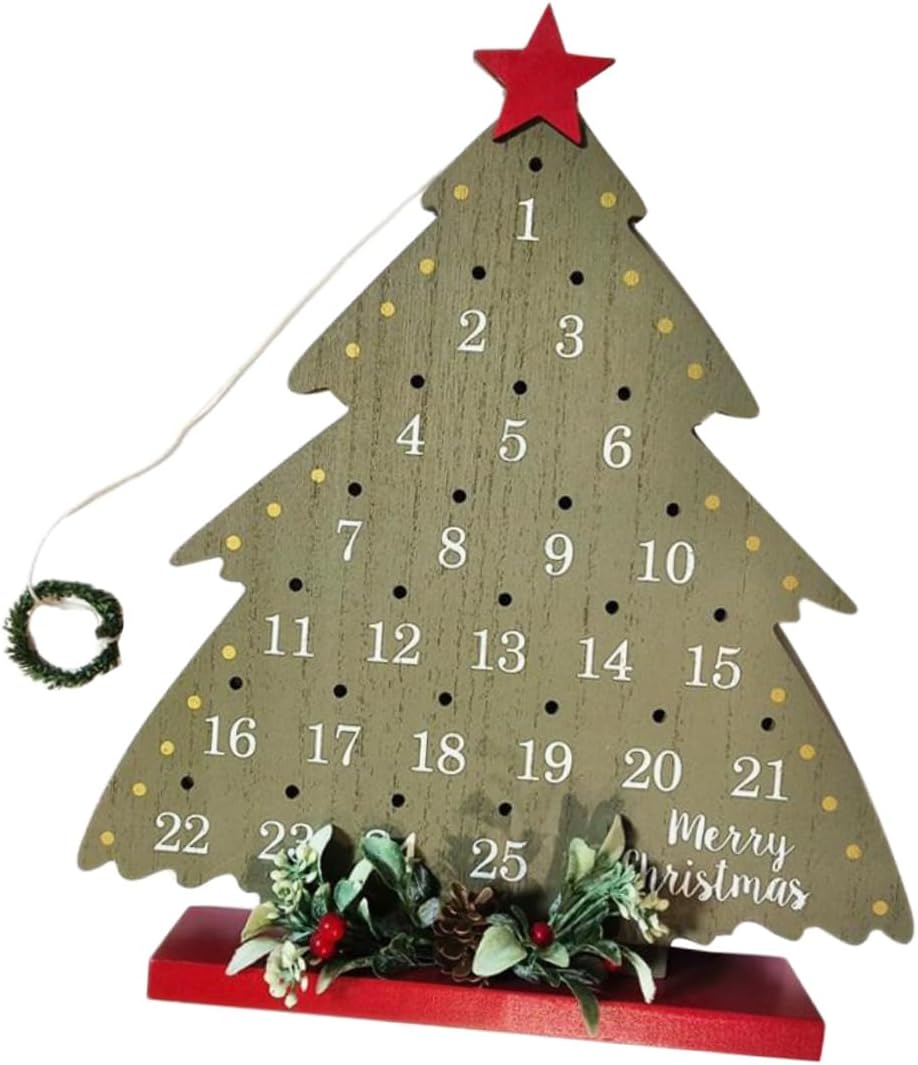 2026 Christmas Tree Advent Calendar - 1 Piece - Office Decoration - Holiday Countdown Function - Festive Charm V1258-DP02-BOL-390