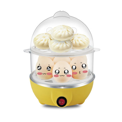 Electric Egg Cooker 14 Egg Capacity Double Layer with Timer Automatic Shut-Off 350W Multifunctional for V1258-DP02-BOL-393