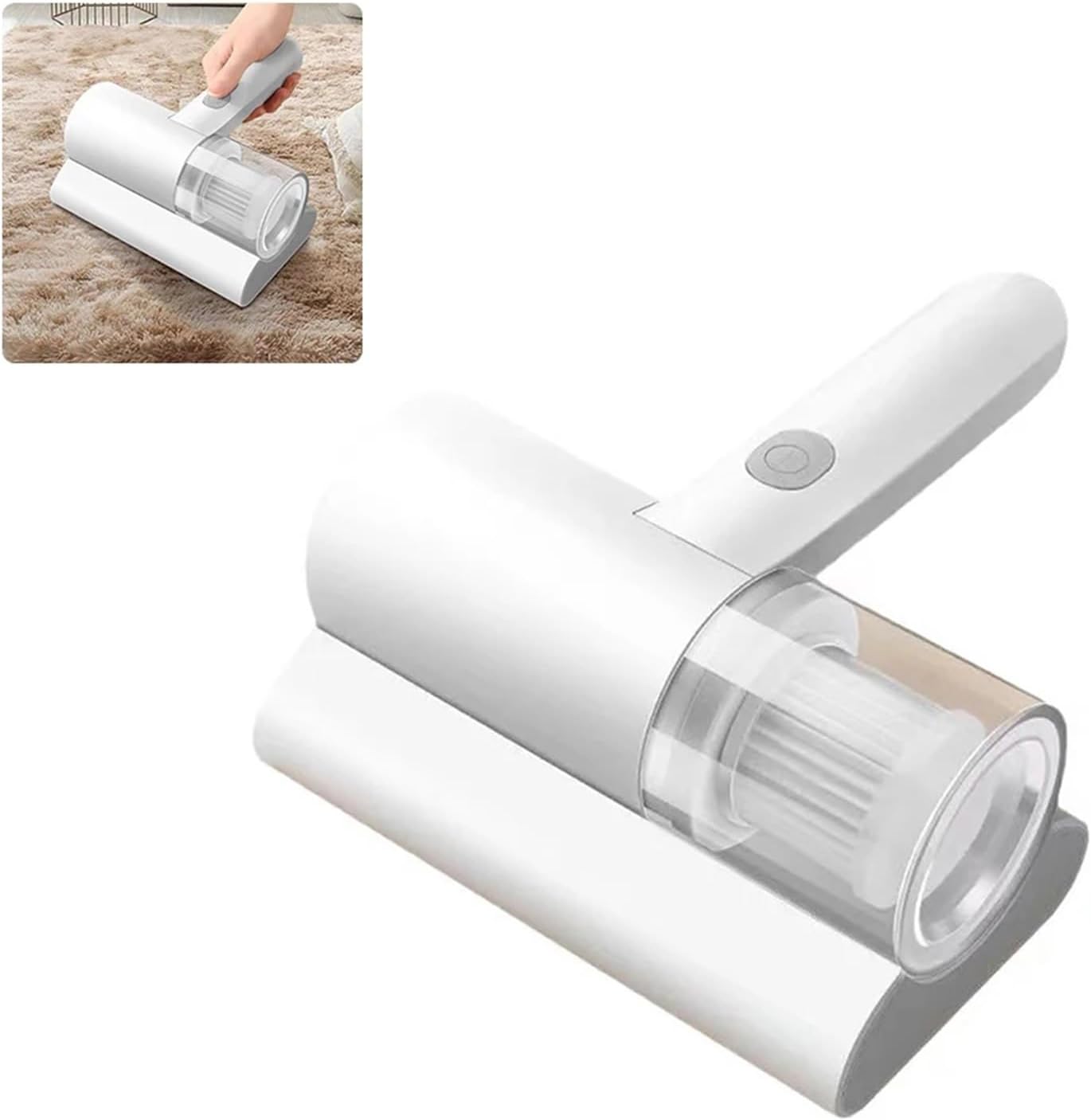 1200mAh Cordless Handheld Vacuum Cleaner White Compact Portable for Mattress Pillow Clothes Sofa Carpet V1258-DP02-BOL-396