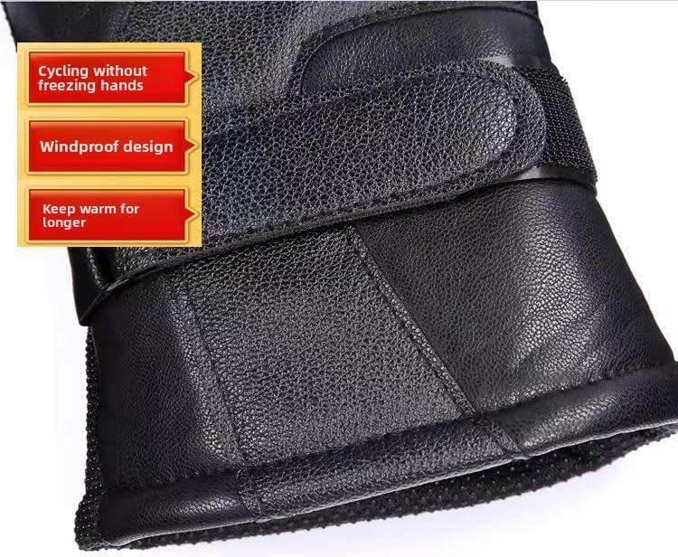 Men's Black Winter Gloves Thick Fleece Lined Warm for Outdoor Cycling Skiing V1258-DP02-BOL-399