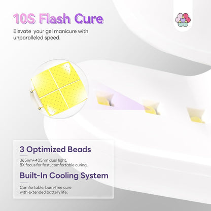 LED UV Nail Lamp with Timer and Display Multi-color Gel Nail Dryer for Gel Polish V1258-DP02-BOL-406
