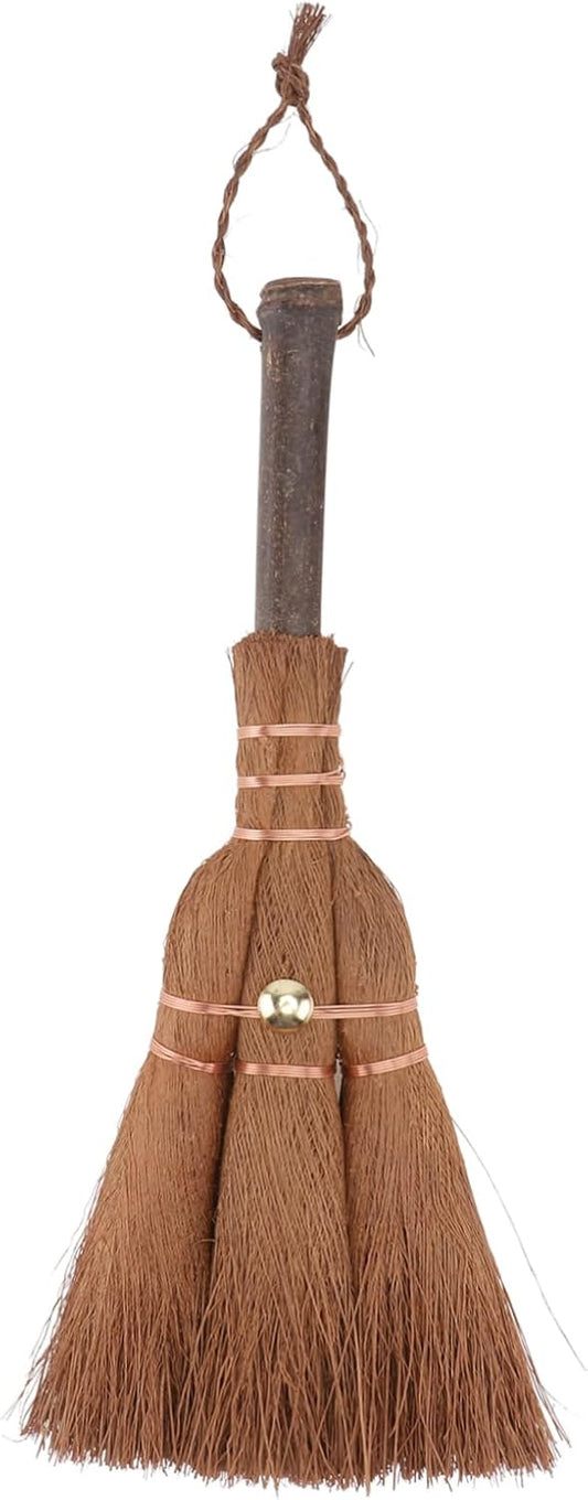 Mini Broom Brown Lightweight Durable Hanging Eye for Kitchen Camping 1 Piece V1258-DP02-BOL-41
