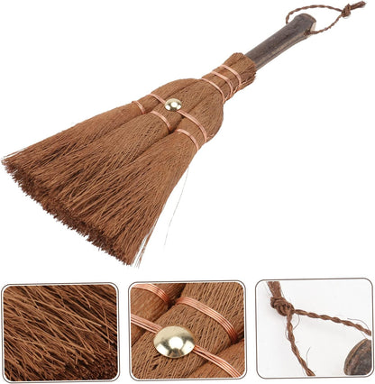 Mini Broom Brown Lightweight Durable Hanging Eye for Kitchen Camping 1 Piece V1258-DP02-BOL-41