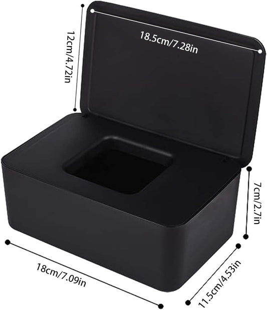 Wet Wipes Dispenser White 18x11x7cm Dustproof Multifunctional 1 Piece V1258-DP02-BOL-419