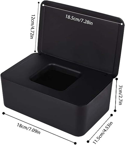 Grey Wet Wipes Dispenser 18x11x7cm Dustproof Multifunctional V1258-DP02-BOL-420