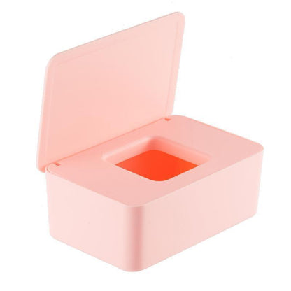 Pink Wet Wipes Dispenser 18x11x7 cm Dustproof Multifunctional V1258-DP02-BOL-421
