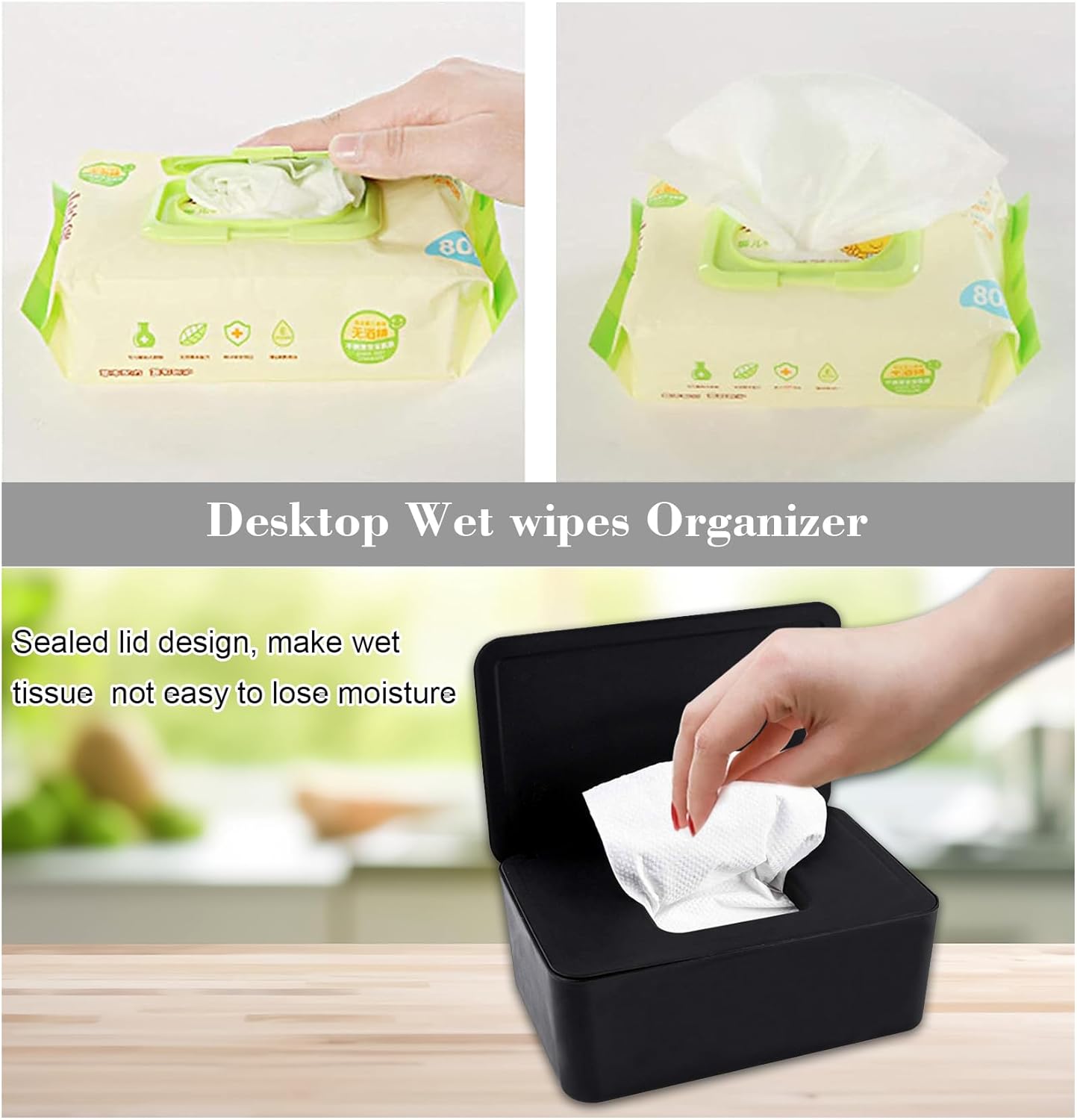 Pink Wet Wipes Dispenser 18x11x7 cm Dustproof Multifunctional V1258-DP02-BOL-421