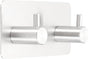 2 Pack Self-Adhesive Towel Hooks Stainless Steel 304 Rustproof Waterproof Silver Wall Mounted Bathroom V1258-DP02-BOL-423