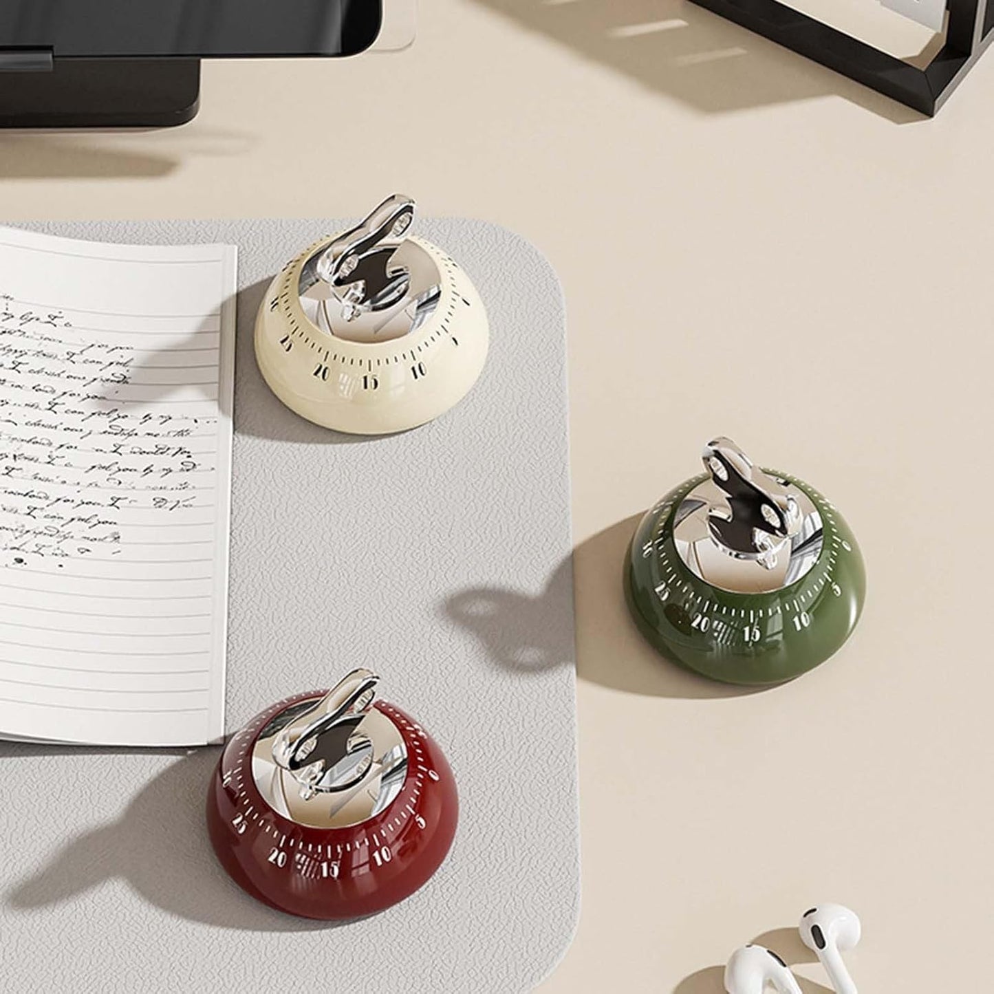 Magnetic Digital Kitchen Timer Countdown Up to 60 Minutes for Cooking Office Tasks and Studying White V1258-DP02-BOL-426