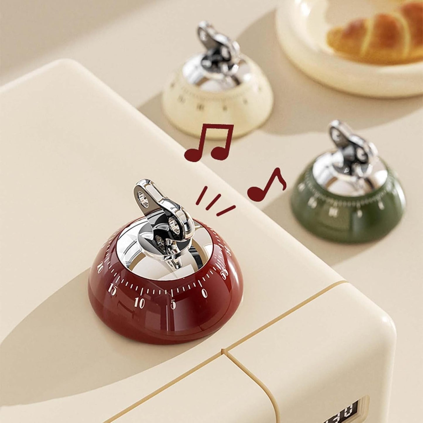 Magnetic Digital Kitchen Timer Countdown Up to 60 Minutes for Cooking Office Tasks and Studying White V1258-DP02-BOL-426