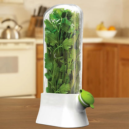 White Food Storage Container with Water Reservoir for Vegetables and Herbs 1 Piece V1258-DP02-BOL-43