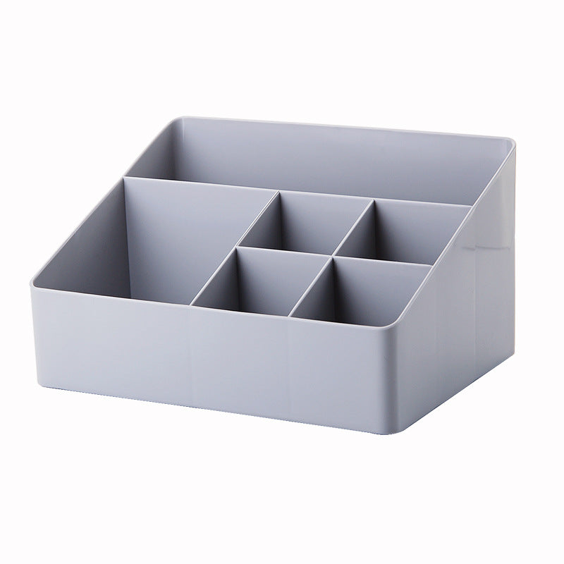 Gray Blue Cosmetic Storage Box 6 Compartments Organizer for Skincare and Jewelry V1258-DP02-BOL-432