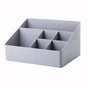 Gray Blue Cosmetic Storage Box 6 Compartments Organizer for Skincare and Jewelry V1258-DP02-BOL-432
