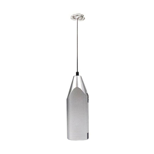 Electric Milk Frother Silver Handheld Mini Coffee Blender No Battery Required V1258-DP02-BOL-435