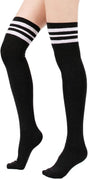 Women's Thick Stay Up Hold Up Striped Over Knee Casual Stockings V1258-DP02-BOL-438