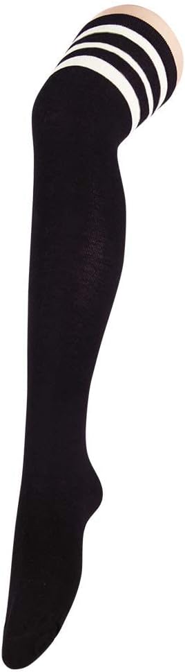 Women's Thick Stay Up Hold Up Striped Over Knee Casual Stockings V1258-DP02-BOL-438