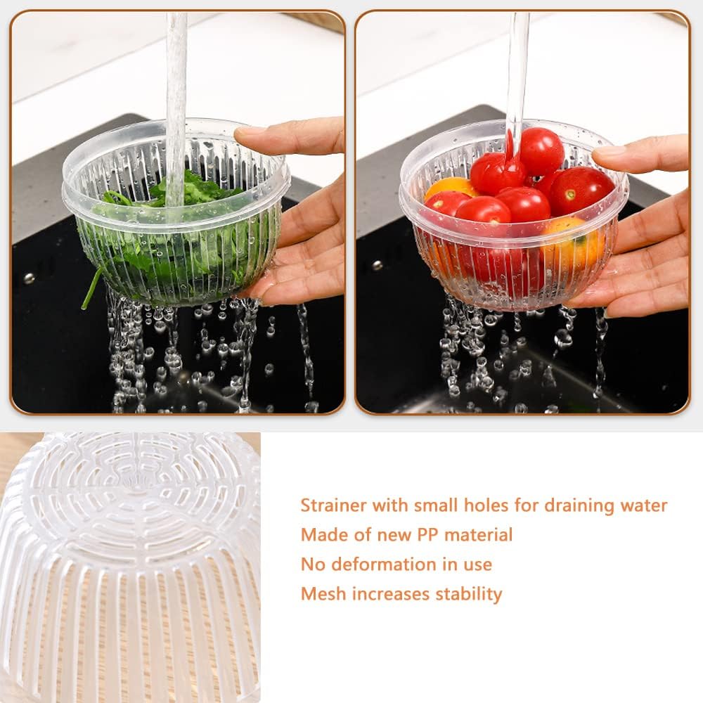 4 Pack 0.5L Plastic Storage Boxes with Lids and Filter - Stackable Organizing Containers V1258-DP02-BOL-44