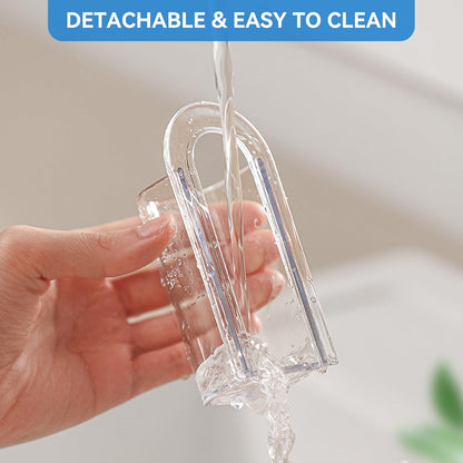 2 Pack Transparent Electric Toothbrush Organizer Wall Mounted Self Adhesive Toothbrush Holder for Bathroom V1258-DP02-BOL-442