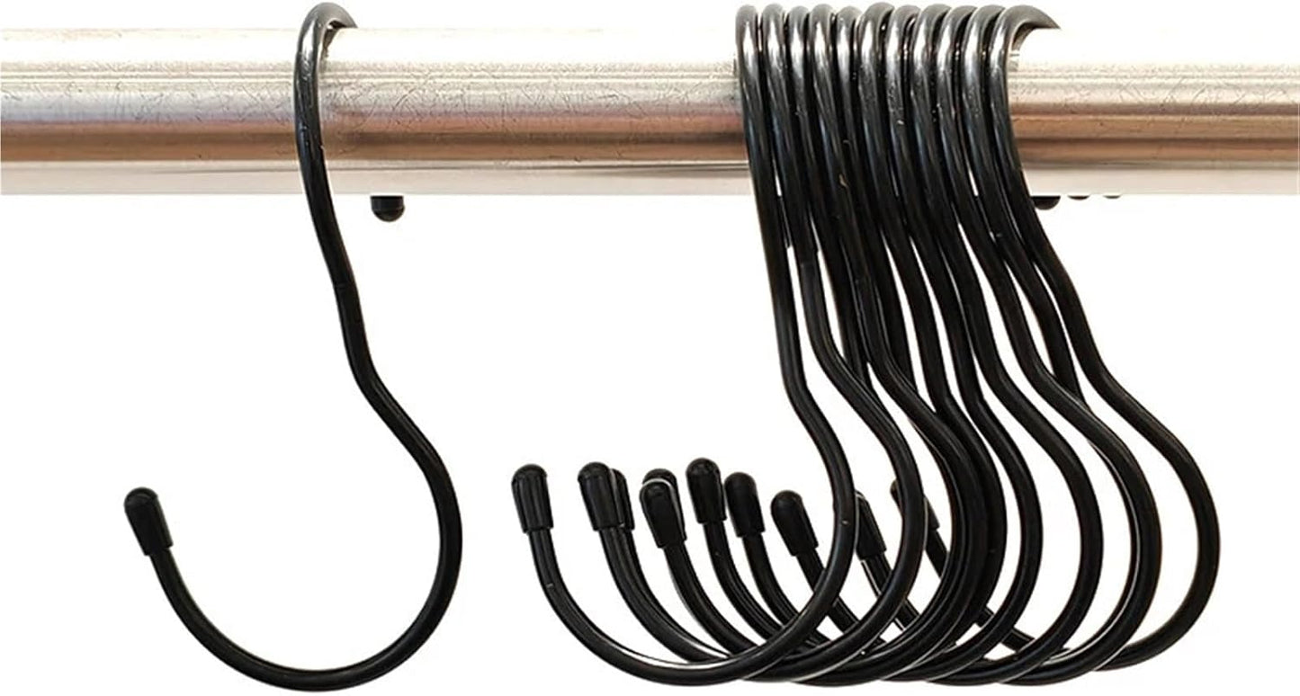 10 Black Stainless Steel Hooks for Kitchen Bathroom Garage V1258-DP02-BOL-449