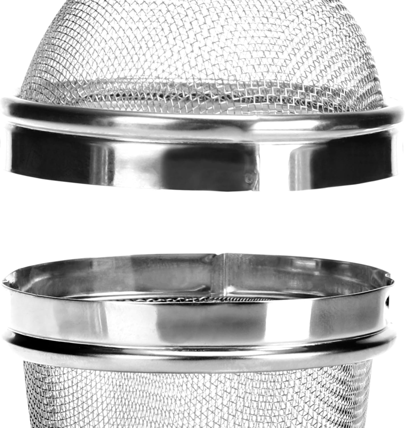 2 Pack Stainless Steel Tea Strainers with Chain 6.5cm Fine Mesh for Loose Tea Herbs Spices V1258-DP02-BOL-450