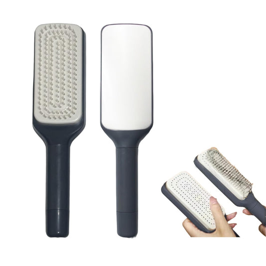 Women's Black Antistatic Hair Brush Massage Comb Retractable for Fine Hair Easily Removes Hair V1258-DP02-BOL-454