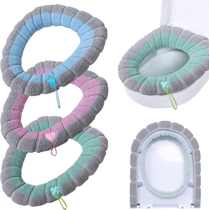 Toilet Seat Covers Set of 3 Universal with Handles Soft Comfortable for Bathroom Use V1258-DP02-BOL-455