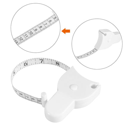 Retractable Measuring Tape Body Measure Sports Tape Measure Set White V1258-DP02-BOL-458