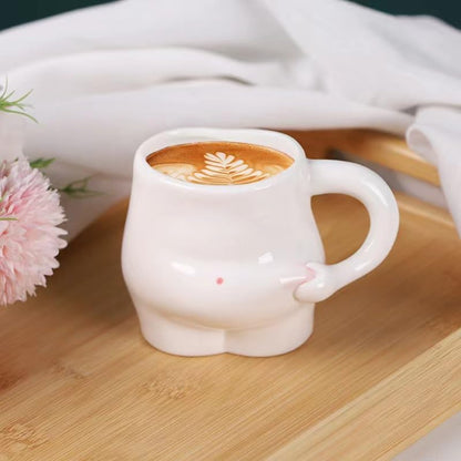 1 Piece 320ml White Ceramic Mug - Coffee Mug, Tea Mug, Water Cup - Suitable for Tea, Latte and Milk V1258-DP02-BOL-459