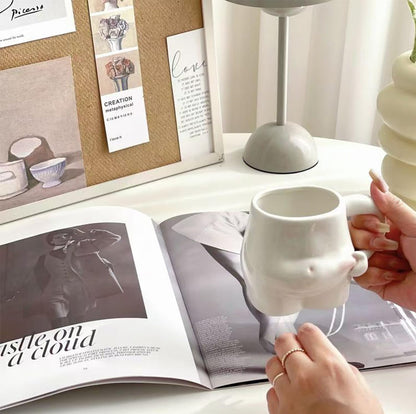 1 Piece 320ml White Ceramic Mug - Coffee Mug, Tea Mug, Water Cup - Suitable for Tea, Latte and Milk V1258-DP02-BOL-459