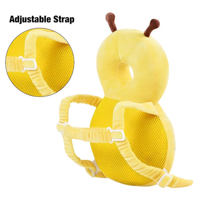 Adjustable Kids Safety Pillow 30cm x 18cm Yellow Toddler Head Protector Cushion for Safe Playtime V1258-DP02-BOL-462