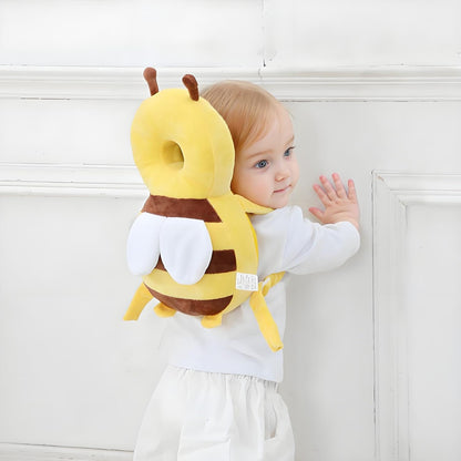 Adjustable Kids Safety Pillow 30cm x 18cm Yellow Toddler Head Protector Cushion for Safe Playtime V1258-DP02-BOL-462